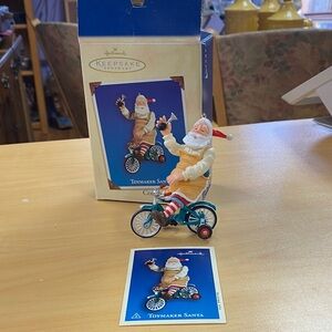 KEEPSAKE the Label Toymaker Santa Ornament - Red, White, Green